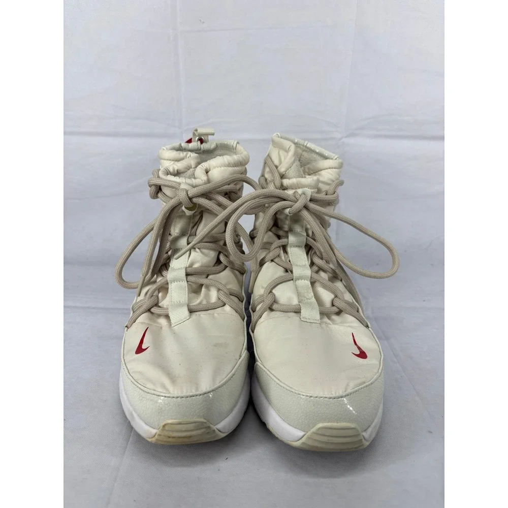 Nike Tanjun High Rise Sneakers Womens 7.5 Ivory Fleece AO0355-005